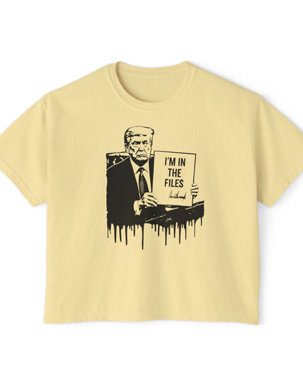 Trump is in the Epstein files comfort colors crop top
