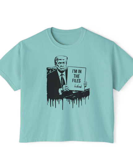 Trump is in the Epstein files comfort colors crop top