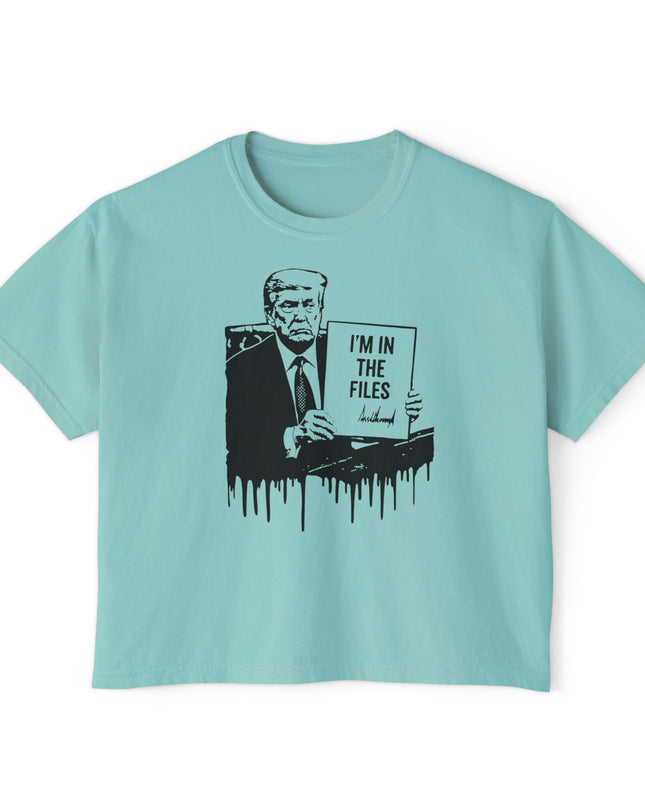 Trump is in the Epstein files comfort colors crop top