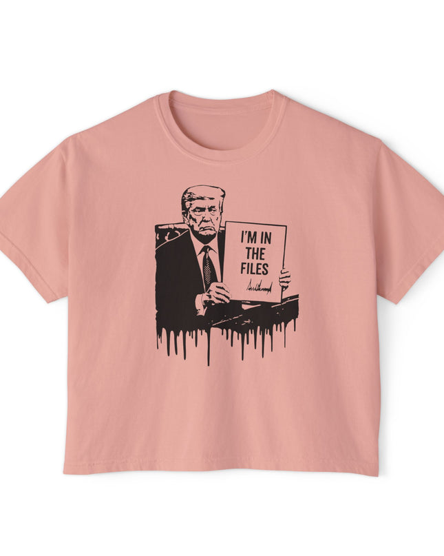 Trump is in the Epstein files comfort colors crop top
