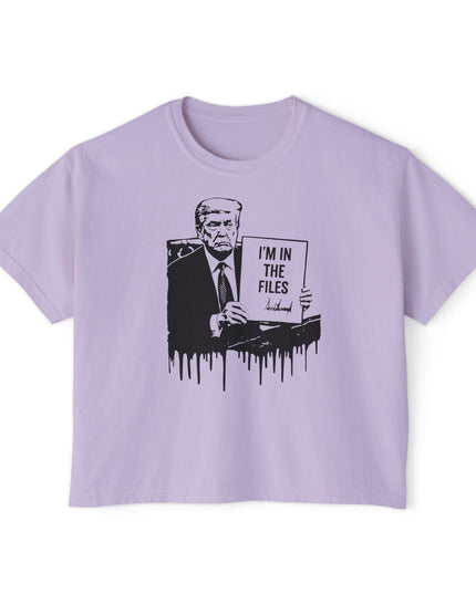Trump is in the Epstein files comfort colors crop top