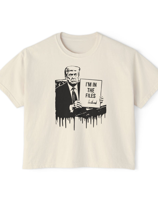 Trump is in the Epstein files comfort colors crop top