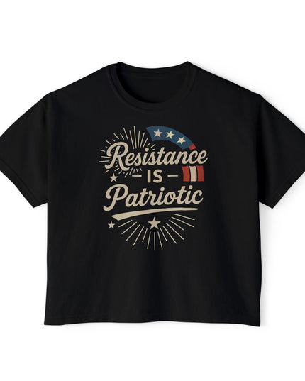 Resistance is patriotic comfort colors crop top
