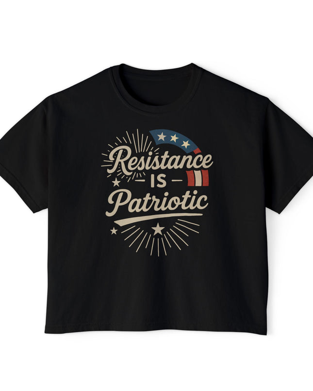Resistance is patriotic comfort colors crop top