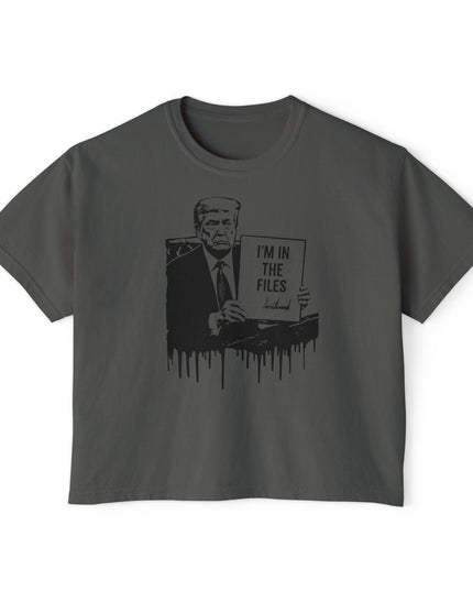 Trump is in the Epstein files comfort colors crop top