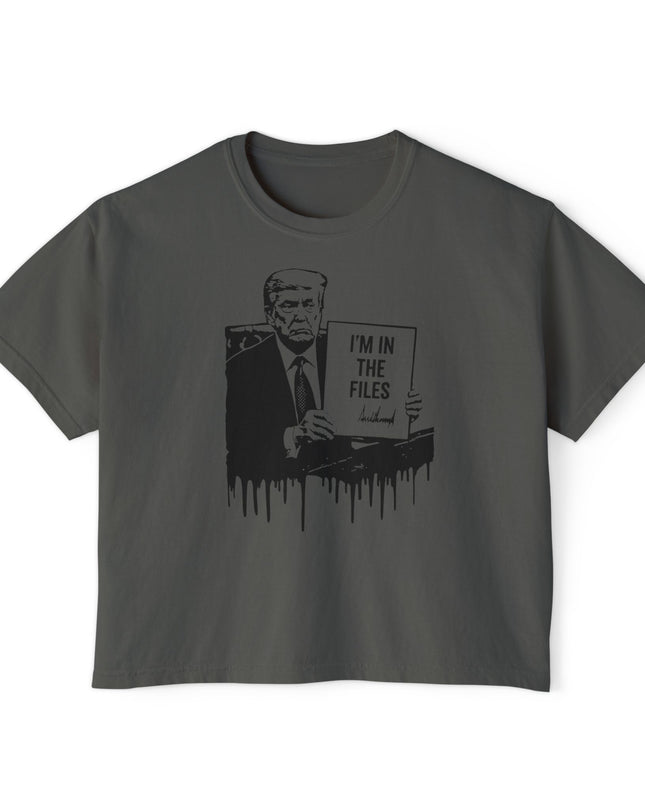 Trump is in the Epstein files comfort colors crop top