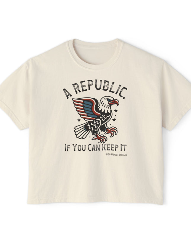 A Republic if you can keep it, comfort colors crop top